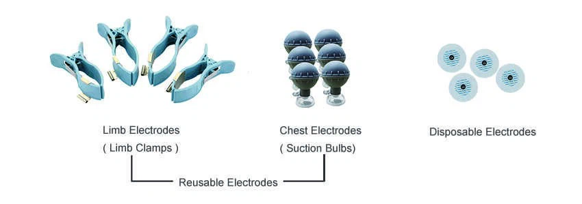Reusable electrodes and disposable electrodes Reusable electrodes and disposable electrodes